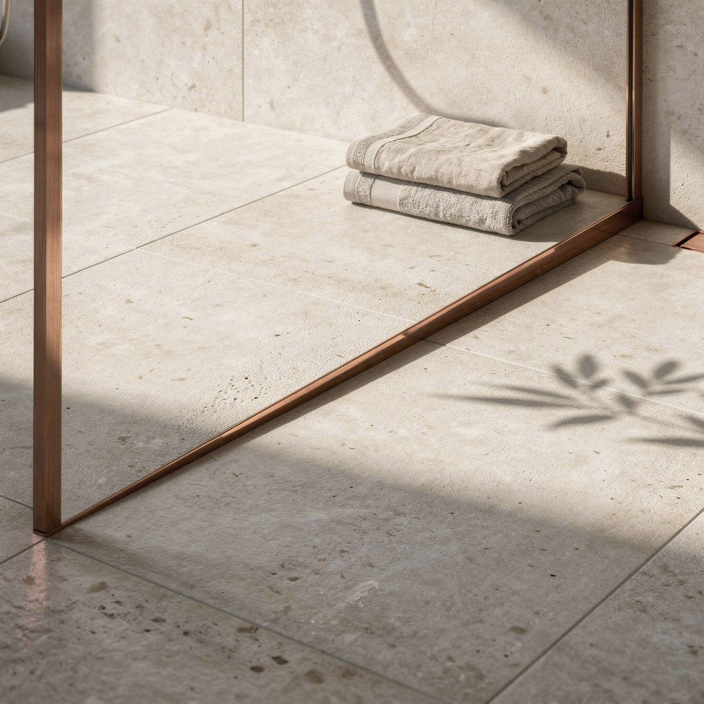 Gefälleprofil 100cm Brush Copper linke 1