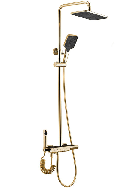Duschgarnitur mit Thermostat REA ROB Gold  5