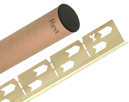 Gefälleprofil 120cm Brush Gold rechte 7