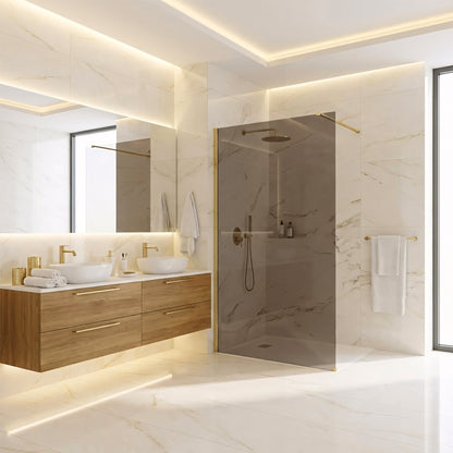 Duschwand Rea Flexi Brown / Brush Gold 110  9