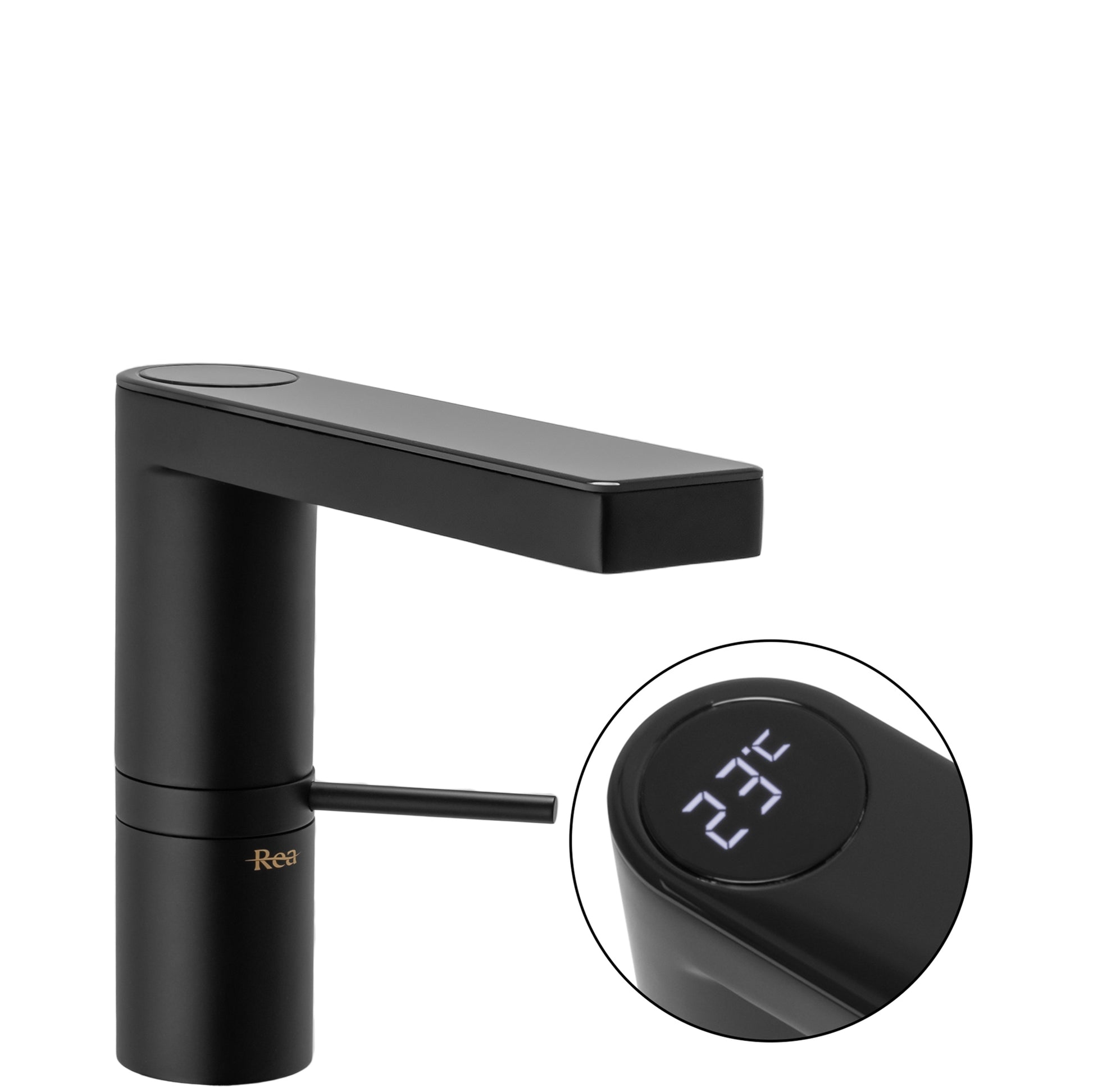 Waschbeckenarmatur Rea Amar LCD Black low  1