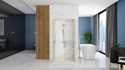 Duschkabine Rea Rapid Slide Brush Gold Wandmontage 150x100 4