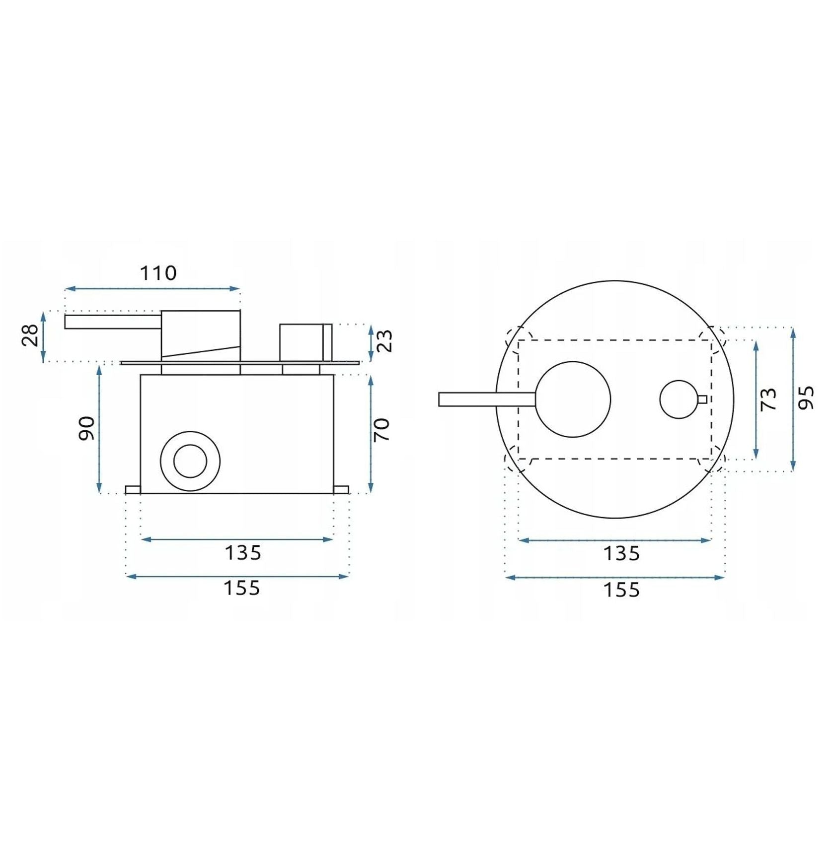 Unterputz Duschset Rea Lungo Grip Brush Copper + Box  6