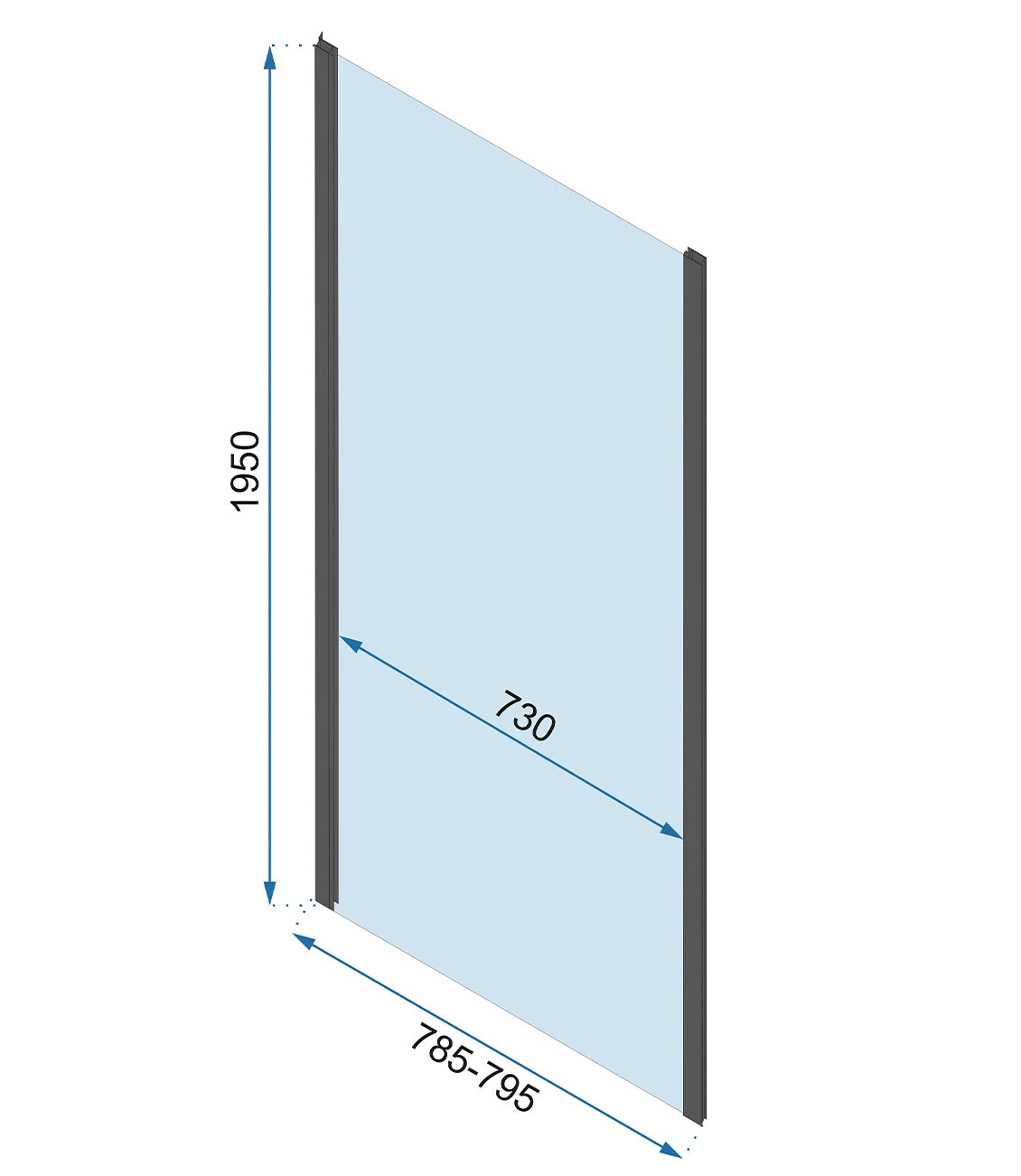 Duschkabine REA Rapid Swing Chrome Wandmontage 100 x 100 8
