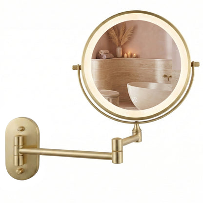 Spiegel LED Glow Brush Gold  1