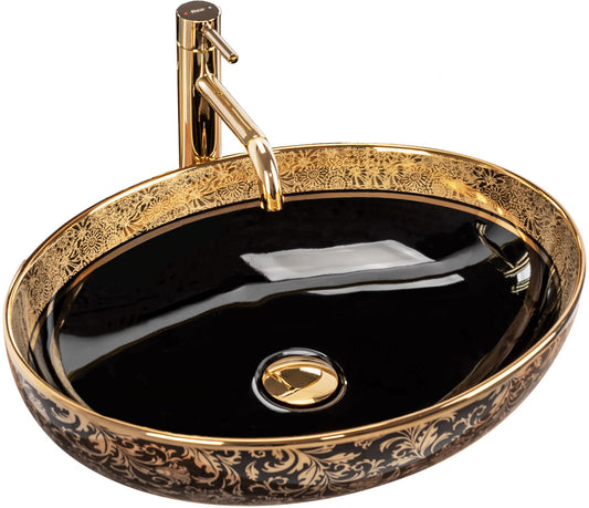 Aufsatzwaschbecken Margot Gold/Black 1