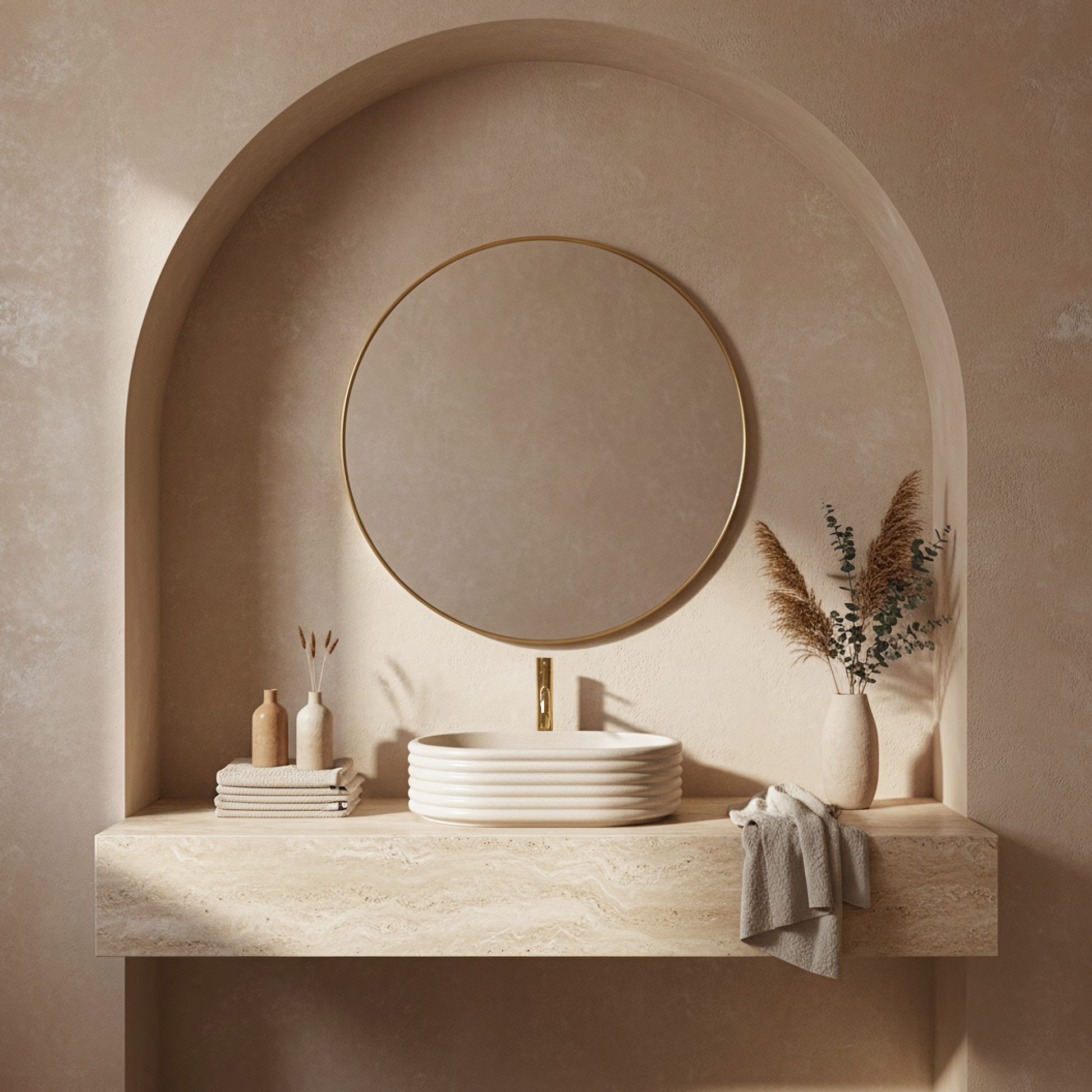 Aufsatzwaschbecken Rea Nicoletta Beige  6