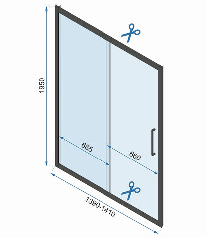 Duschkabine REA Rapid Slide Chrome Wandmontage 150 x 80 10
