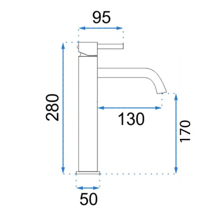 Waschbeckenarmatur Rea Lungo Grip Brush Copper High  4